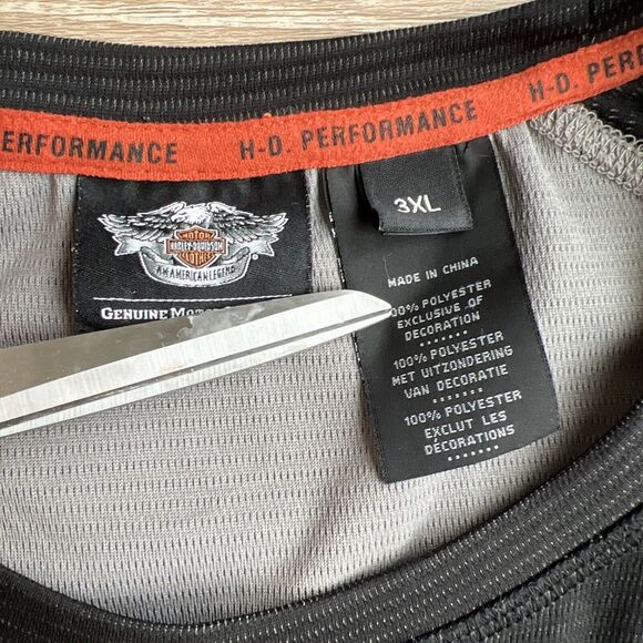 Harley Davidson HD Performance Men's Black Short Sleeve Athletic‎ T-shirt 3XL - Picture 2 of 10